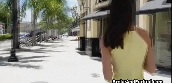  Hot chick from street flashes and blows